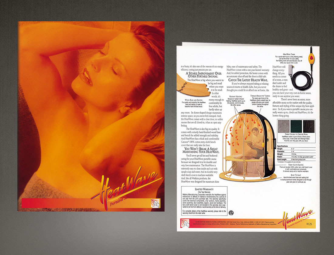 HeatWave Portable Sauna brochure cover