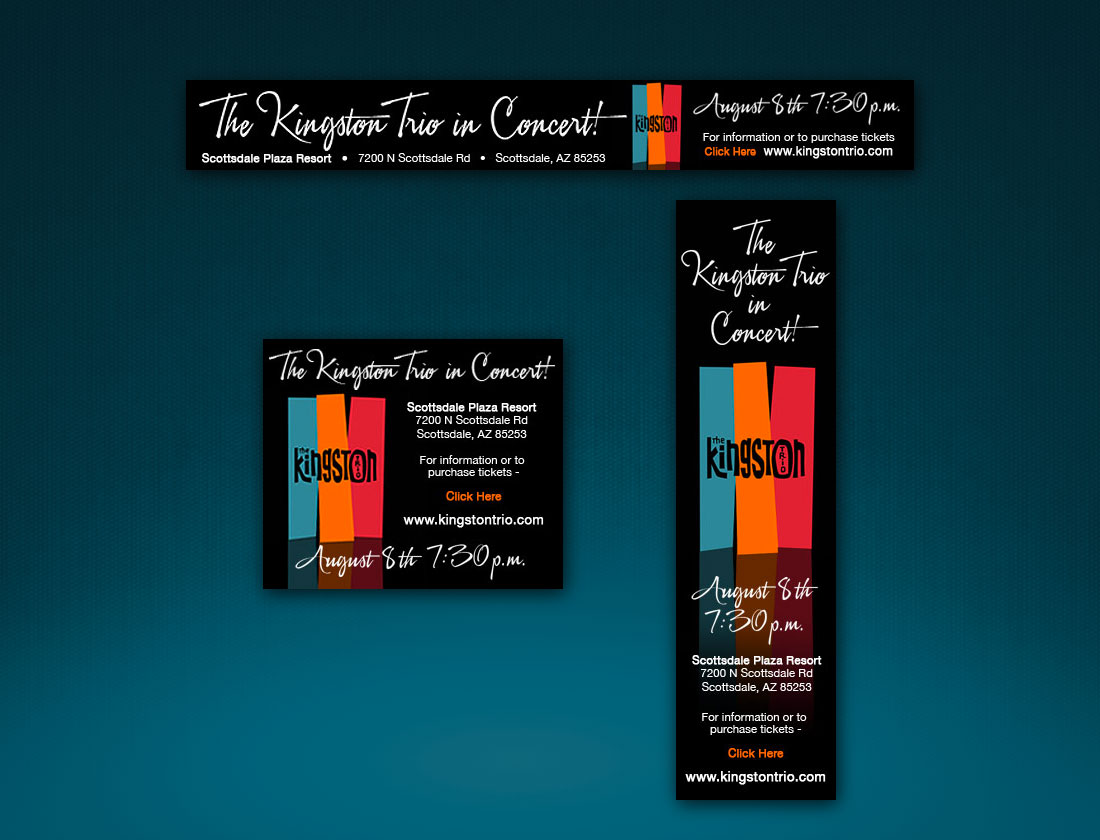 Kingston Trio web banners