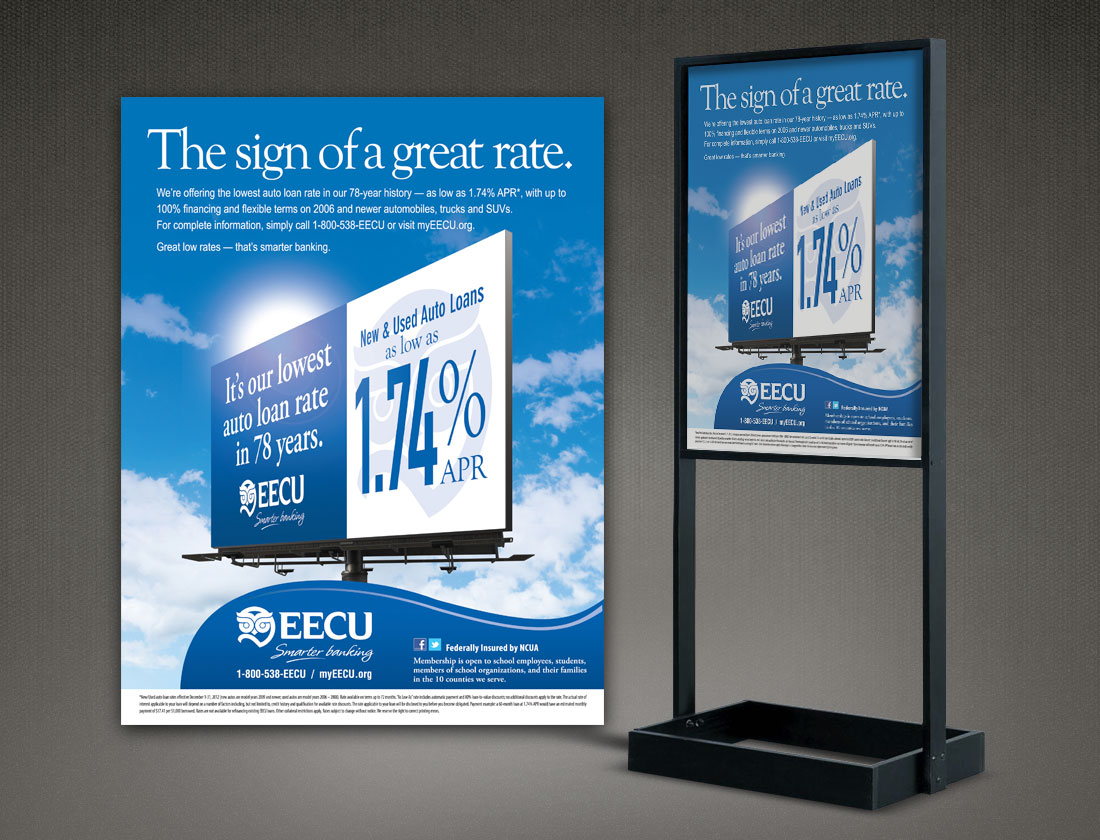 EECU - 1.74% APR in-branch poster