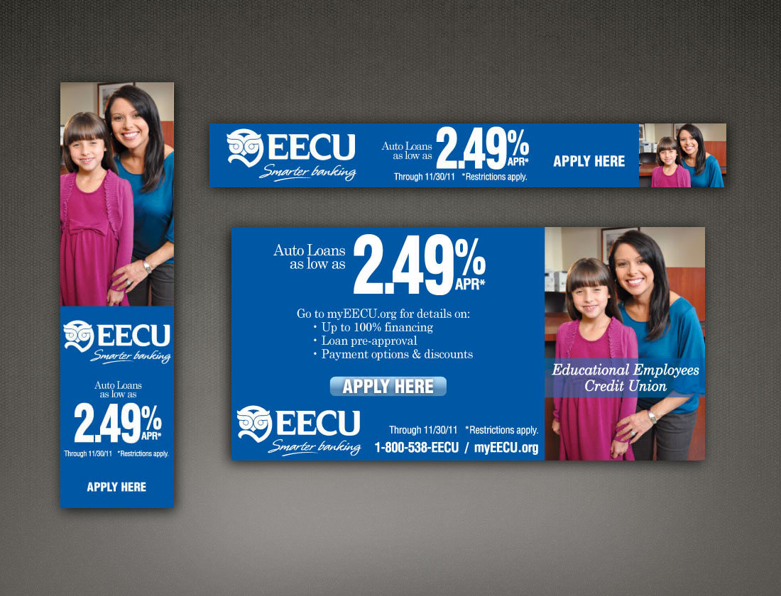 EECU - 2.49% APR web banner ads, group 3