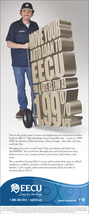 EECU - Move Your Auto Loan print ad