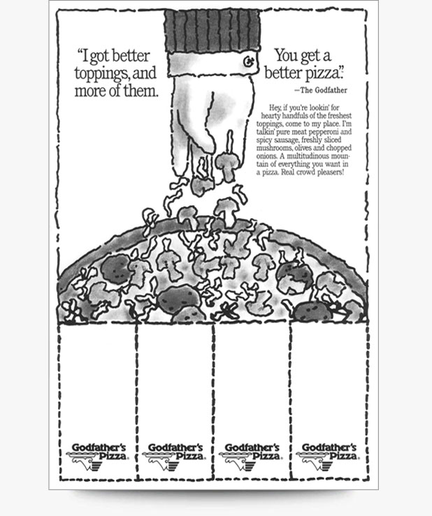 Series of Godfather's Pizza Newspaper Ads