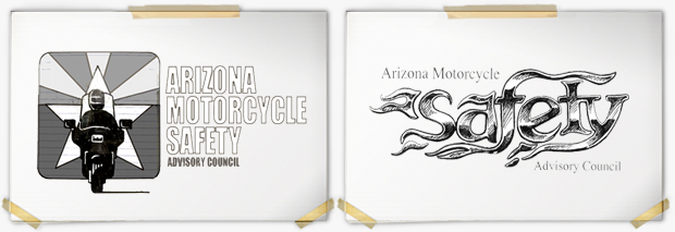 Arizona Motorcycle Safety Advisory Council logo development series 01