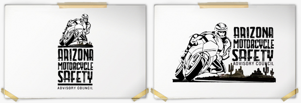 Arizona Motorcycle Safety Advisory Council logo development series 03