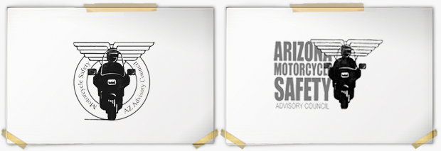 Arizona Motorcycle Safety Advisory Council logo development series 10