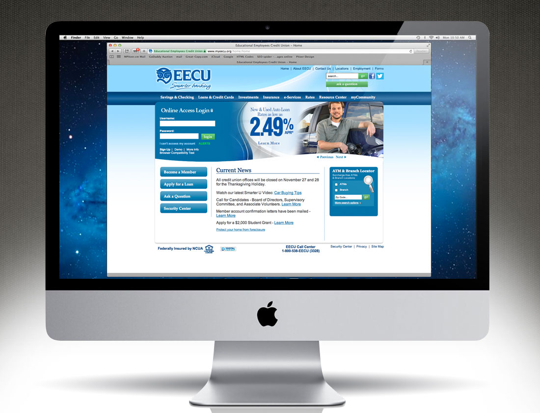 EECU - 2.49% APR website headers