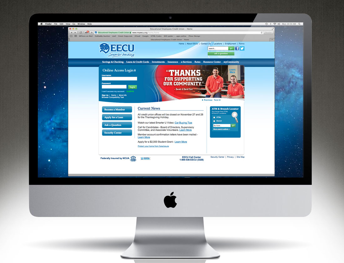 EECU - Carr Campaign website home page image 2