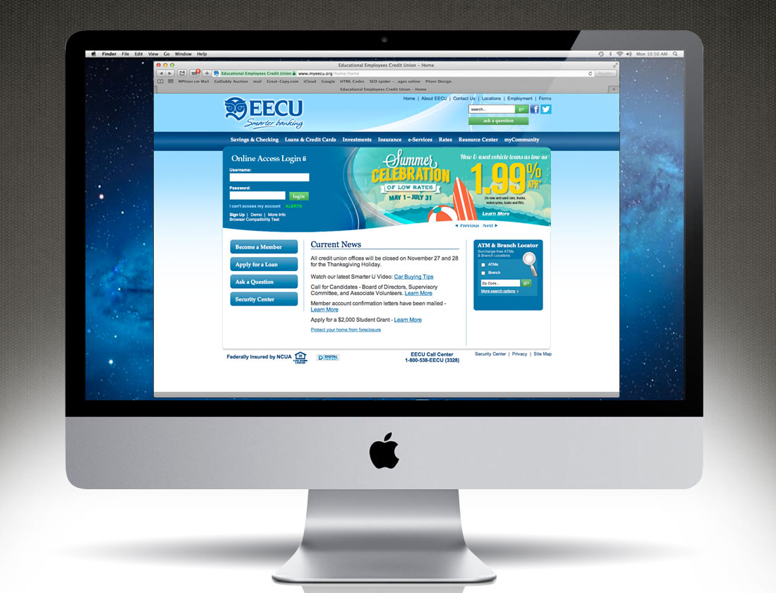 EECU - website home page