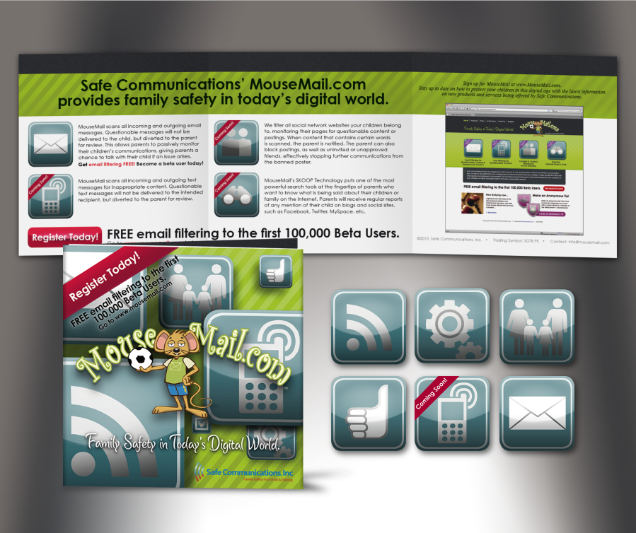 MouseMail.com brochures and icons