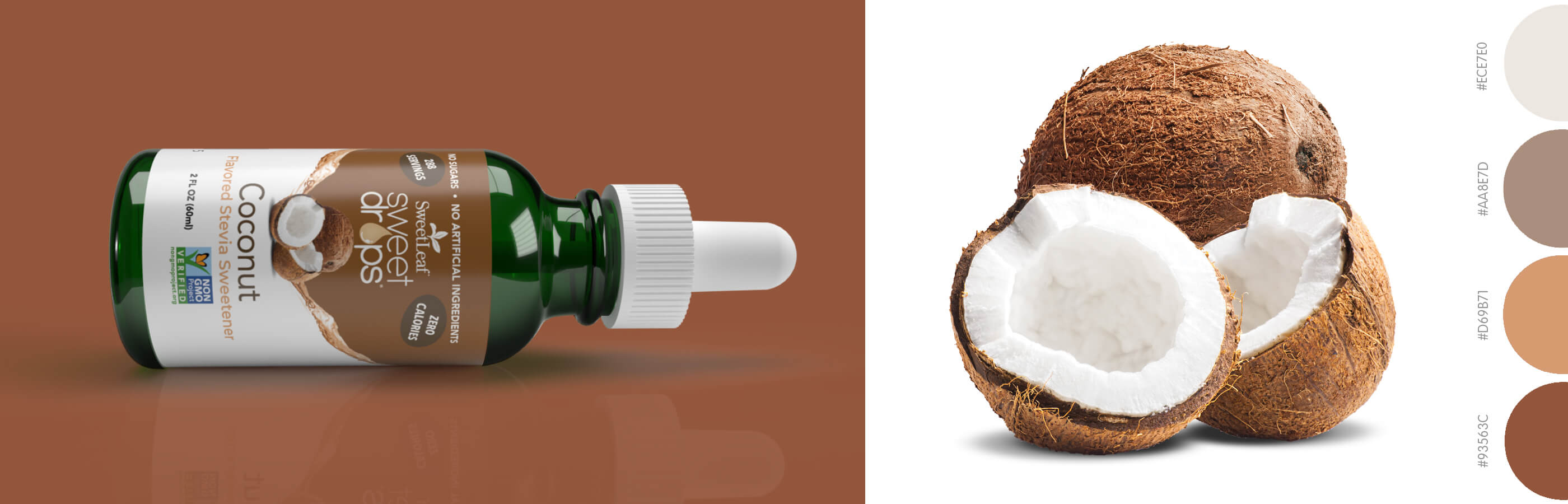 sweet drops coconut package design image