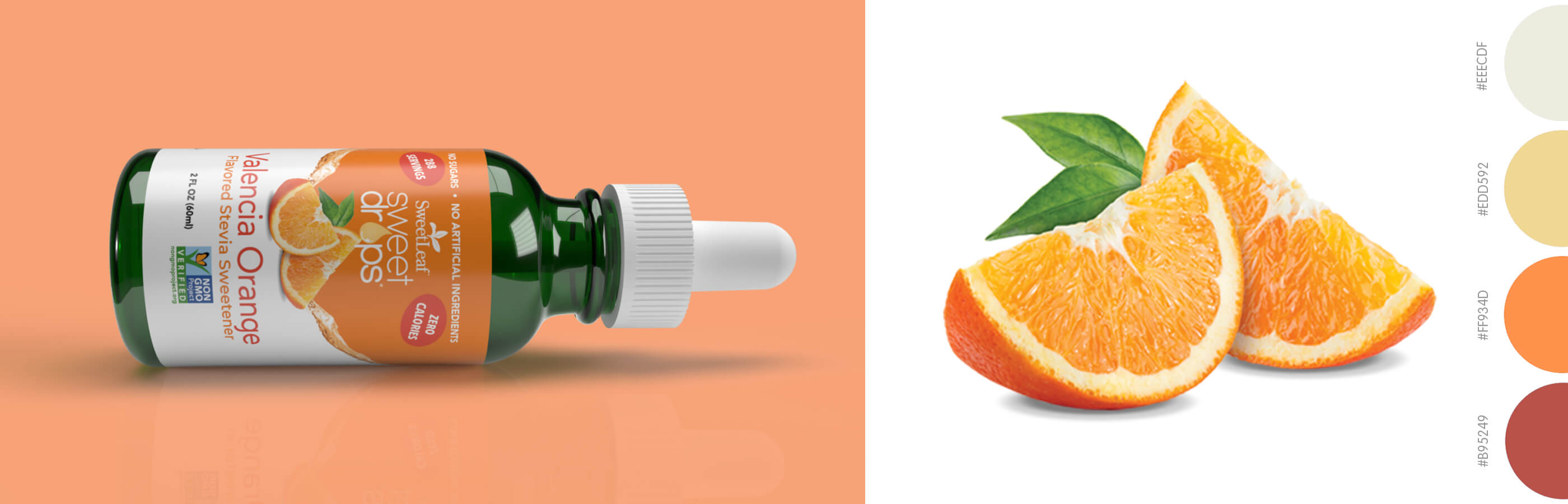 sweet drops valencia orange package design image