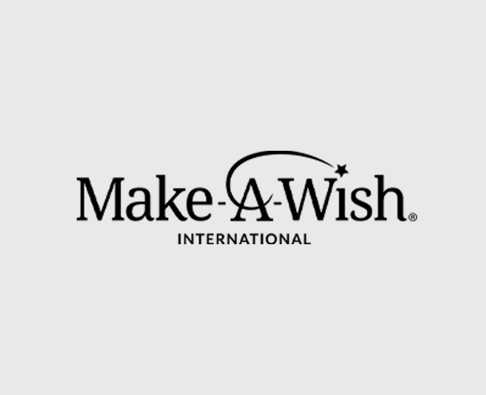 Make-A-Wish logo on gray
