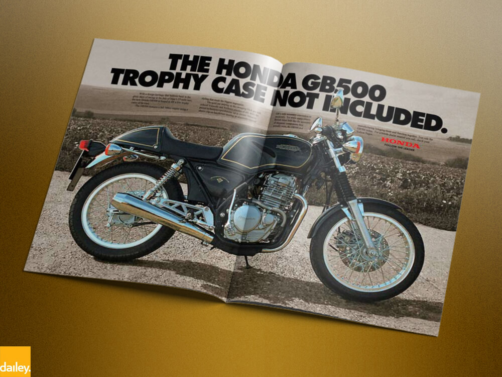 Honda Motorcycles 1985 Print Campaign, GB500 Tourist Trophy