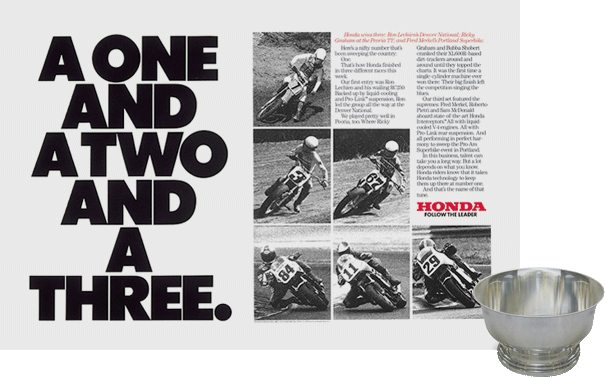 Honda Motorcycles Racing Print Campaign #3