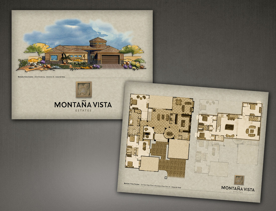 Montaña Vista Estates floor plans and elevation 1