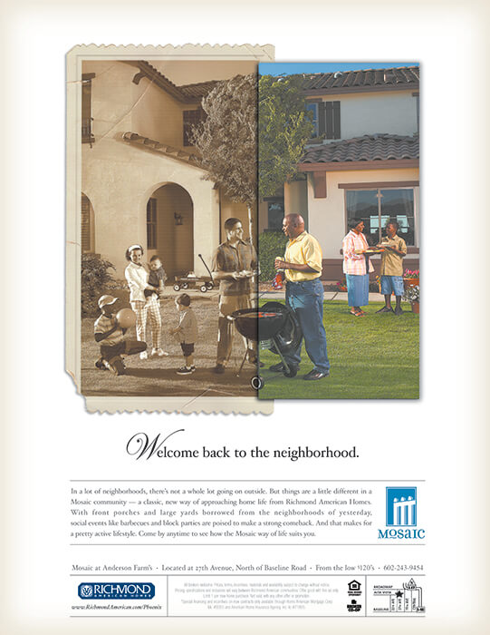 Print campaign, ad #2 for Mosaic at Anderson Farm